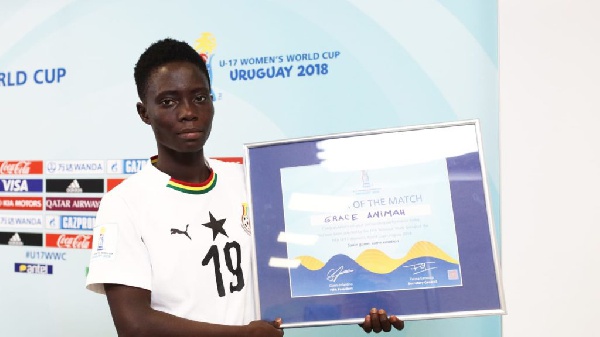 Grace Animah won the  Player of the Match as Ghana beat New Zealand