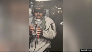 Trump posted a picture of Maduro on board the USS Iwo Jima after his arrest