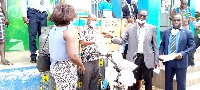 The Nzema Manle Rural Bank Limited presenting the items to the Assemblies