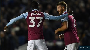 Adomah's goal helped Aston Villa secure a draw