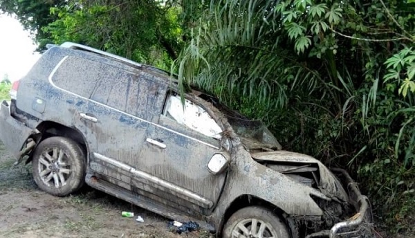 The vehicle in which Mark Woyongo was travelling in