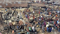 A photo of a slum