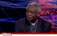 Cardinal Turkson during the interview on BBC