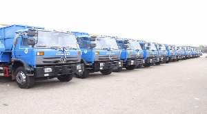 The trucks were unveiled at the Black Star Square on Friday