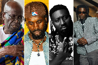 From L to R: Agya Koo Nimo, Black Sherif, Amerado and King Paluta