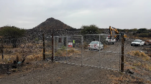 Gate at mining site where 14 artisanal miners died near Rustenburg Gate at mining site where 14 artisanal miners died near Rustenburg