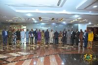 President John Mahama with the 19-member Accelerated Export Development Advisory Committee