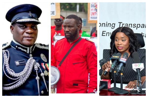 L-R: IGP Christian Tetteh Yohonu, William Kofi Yirenkyi and Genevieve Shirley Lartey