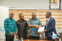 Sylvester Adinam Mensah with a delegation from UN Global Compact Network Ghana