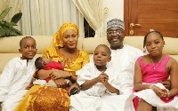 Dr. Mahamudu Bawumia with his wife and children