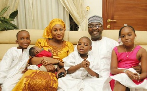 Dr. Mahamudu Bawumia with his wife and children