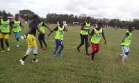 Some of the participants at the training ground