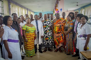 Members of the Asanteman Association of Denver Colorado with some hospital staff of KATH