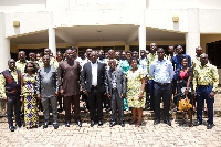 Officials of GGSA in a group photo with participants