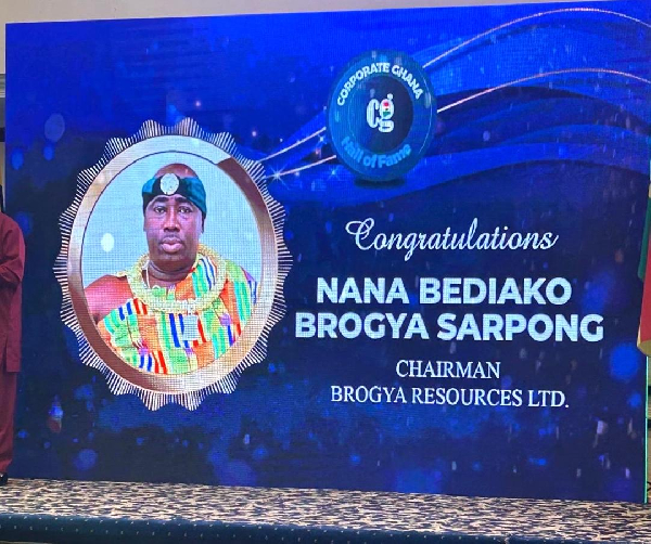 Nana Bediako Brogya was honored at the event