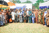 The beneficiaries together with others at the event