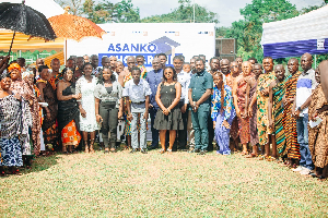 The beneficiaries together with others at the event