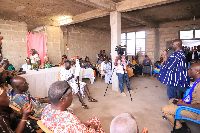 Dr. Mahamudu Bawumia addressing the chiefs