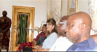 Rebecca Akufo-Addo, Princess Dina Mired, Simon Osei-Mensah & Kwaku Agyemang-Manu at Manhyia Palace