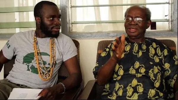 M.anifest with his grandfather Prof. Kwabena Nketia