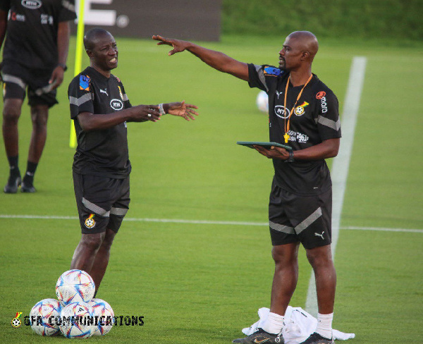 Black Stars assistant coaches, Mas-Ud Didi Dramani and George Boateng