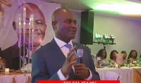 Ken Agyapong speaking at the 'Showdonw Thanksgiving Party' US edition