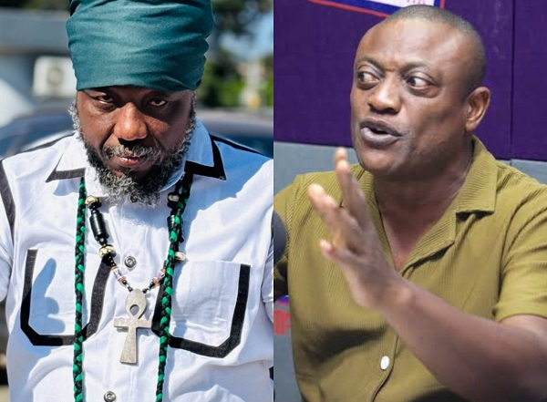 Blakk Rasta (L) claims that Maurice Ampaw (R) has been sponsoring Ghana Jollof to insult