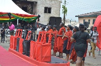 Mourners at the June 3 memorial ground.