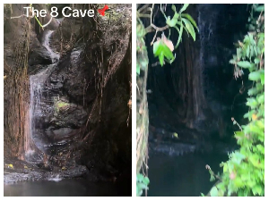 Snipped of the entrance of the cave