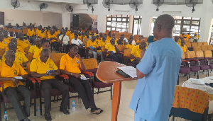 Dr. Prince Kofi Kludjeson addressing participants