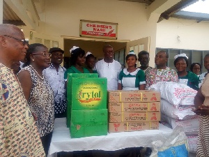 The former Vice President and his family donated some items to the Ho Municipal Hospital