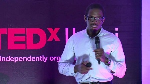 Chinedu Echeruo speaking at a TEDx programme