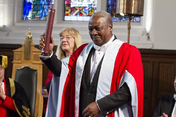 Prez Mahama gets honorary degree of doctor of law