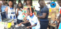 DJ Switch performing at the AU Day of the African Child