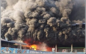 Photo from the recent fire incident at the market