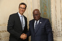 Founder of AIF, Mr Jean-Claude Bastos meets President Nana Akufo-Addo to discuss the event.