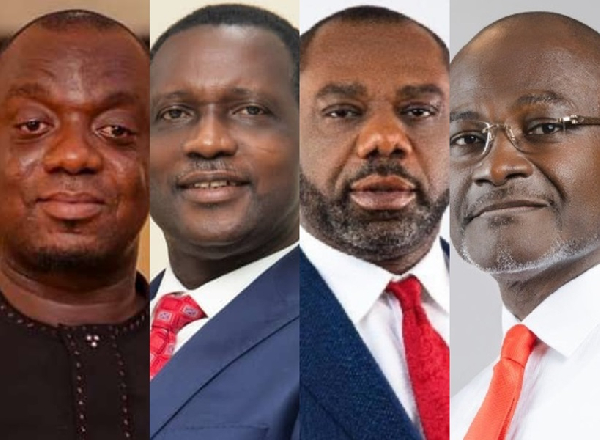 L-R: Justin Kodua, Dr Adutwum, NAPO, Ken Agyapong are prominent personalities in the NPP