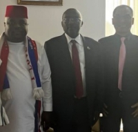 Dr Tedam with Bawumia and another member of the party