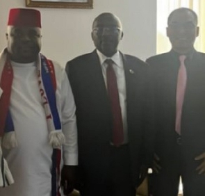 Dr Tedam with Bawumia and another member of the party