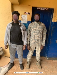 Two of the arrested suspects in the Enchi NPP election violence