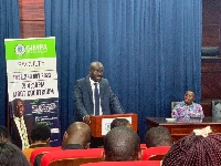 Lawyer George Baffour Asare-Afriyie making his presentation