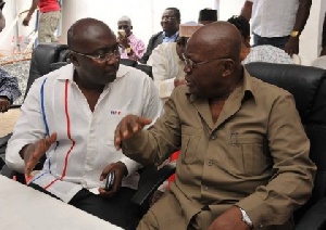 Dr Mahamudu Bawumia in a chat with Nana Akufo-Addo