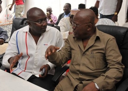 Nana Akufo-Addo with Dr.Bawumia in a conversation