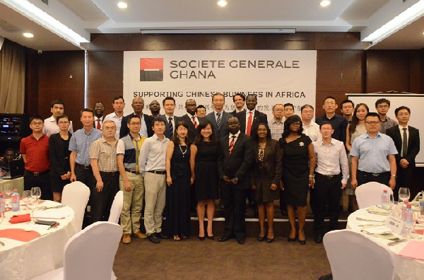 Management and Staff of Societe Generale Ghana with invited dignitaries from the Chinese Embassy