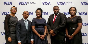 Kemi Okusanya, Dr. Settor Amediku, Adoma Peprah, others at the launch of Visa on mobile