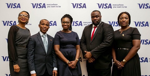 Kemi Okusanya, Dr. Settor Amediku, Adoma Peprah, others at the launch of Visa on mobile