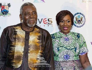 Olu Jacobs and wife, Joke Silva