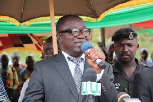 Hon. George Oduro speaking at the inaugural ceremony