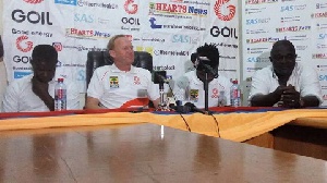 Frank Nuttal posed with questions about the reason behind his late arrival during a press conference