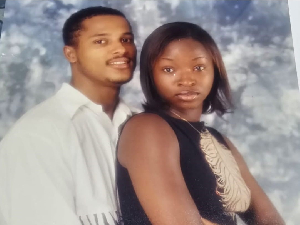 Van Vicker and his wife, Adjoa in their early years as a married couple